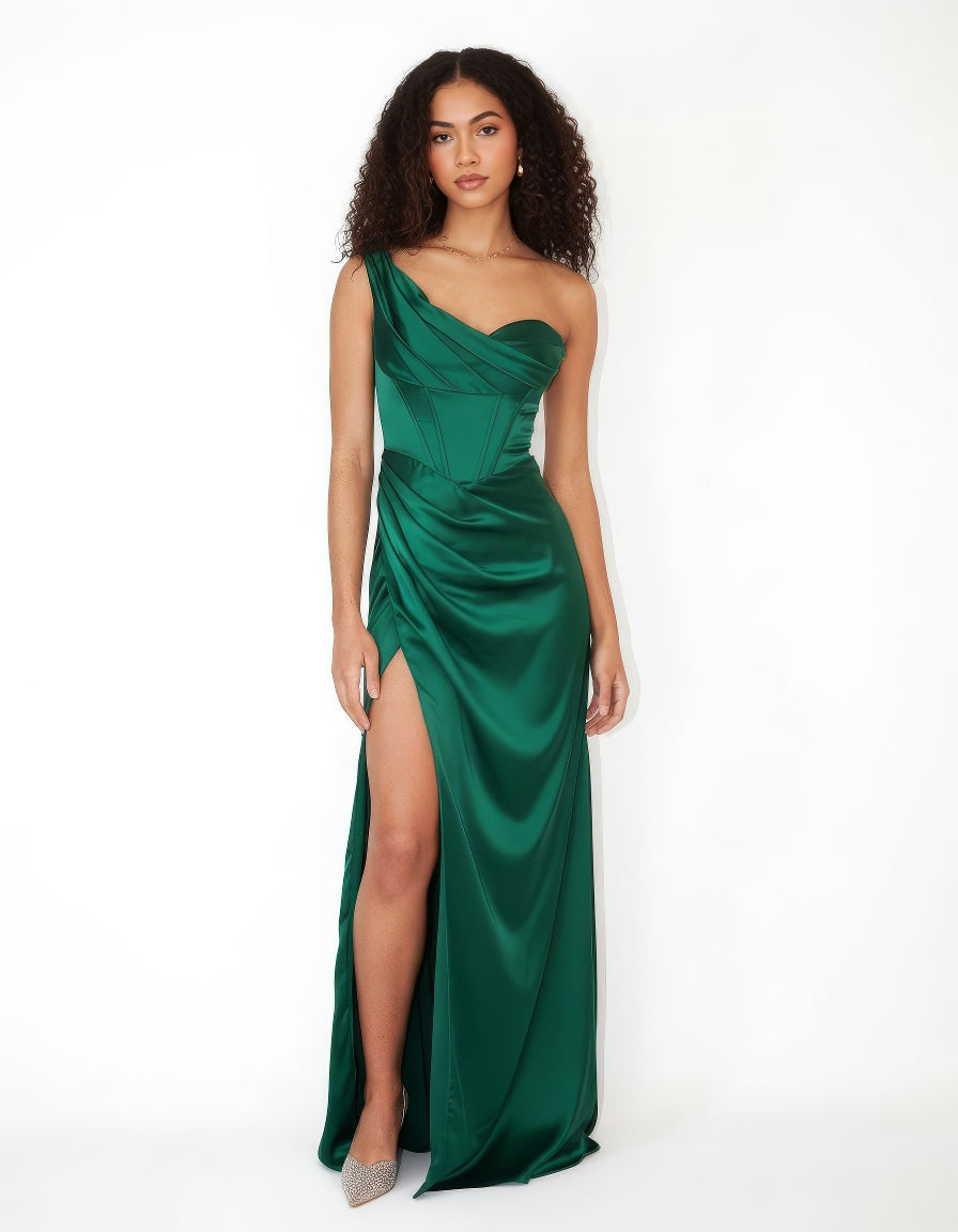 Brown Strapless Dress