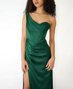 Brown Strapless Dress