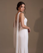 Anna- Longue robe en mousseline blanche