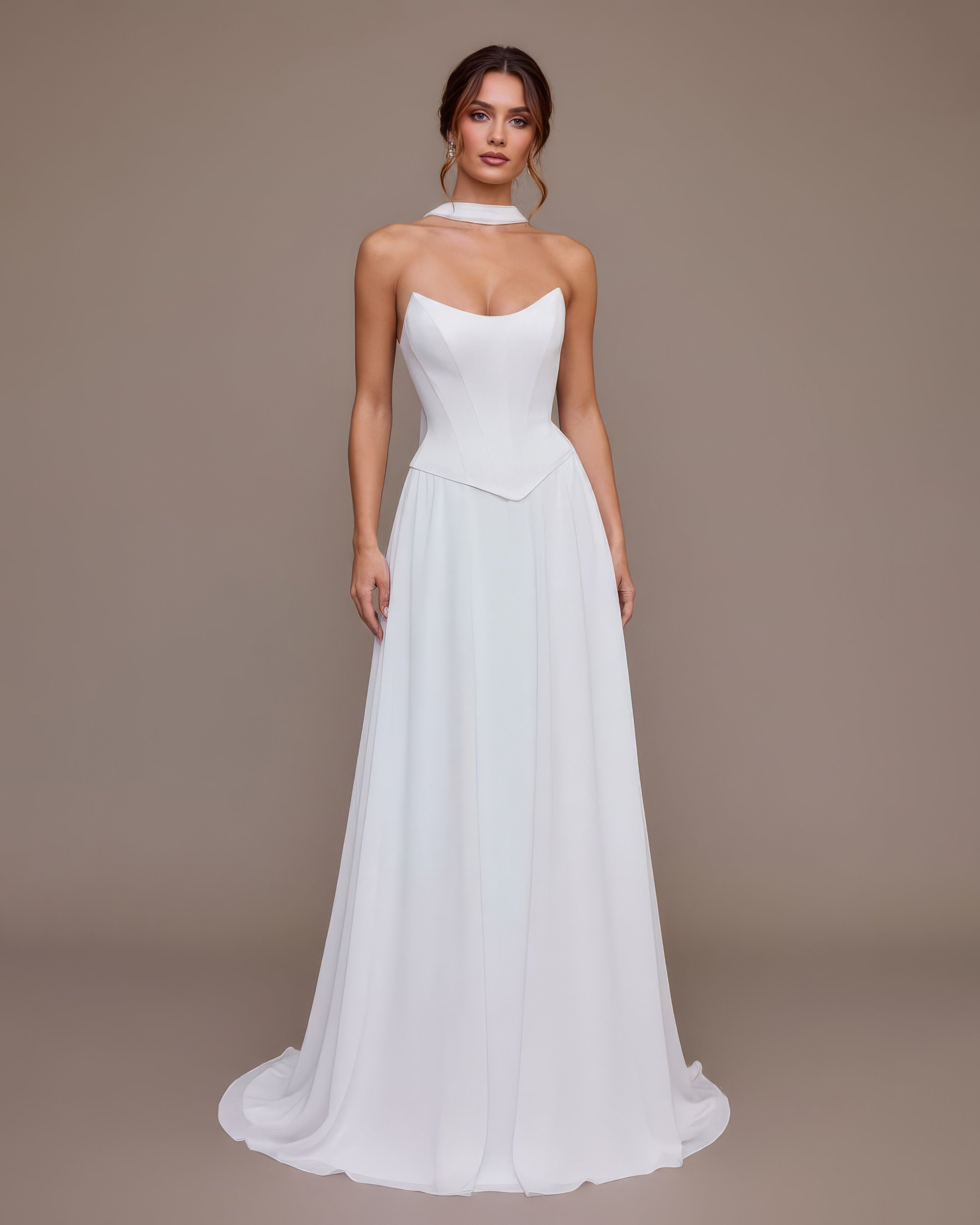 Lumia- Longue robe corset jupe fluide