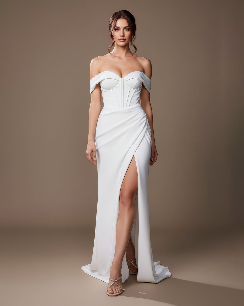 Alice - Longue robe corset blanche