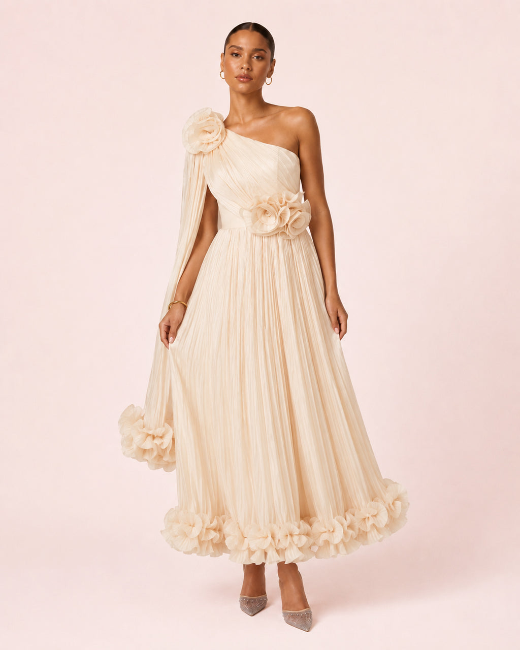 Joy Robe Asymétrique Dorée