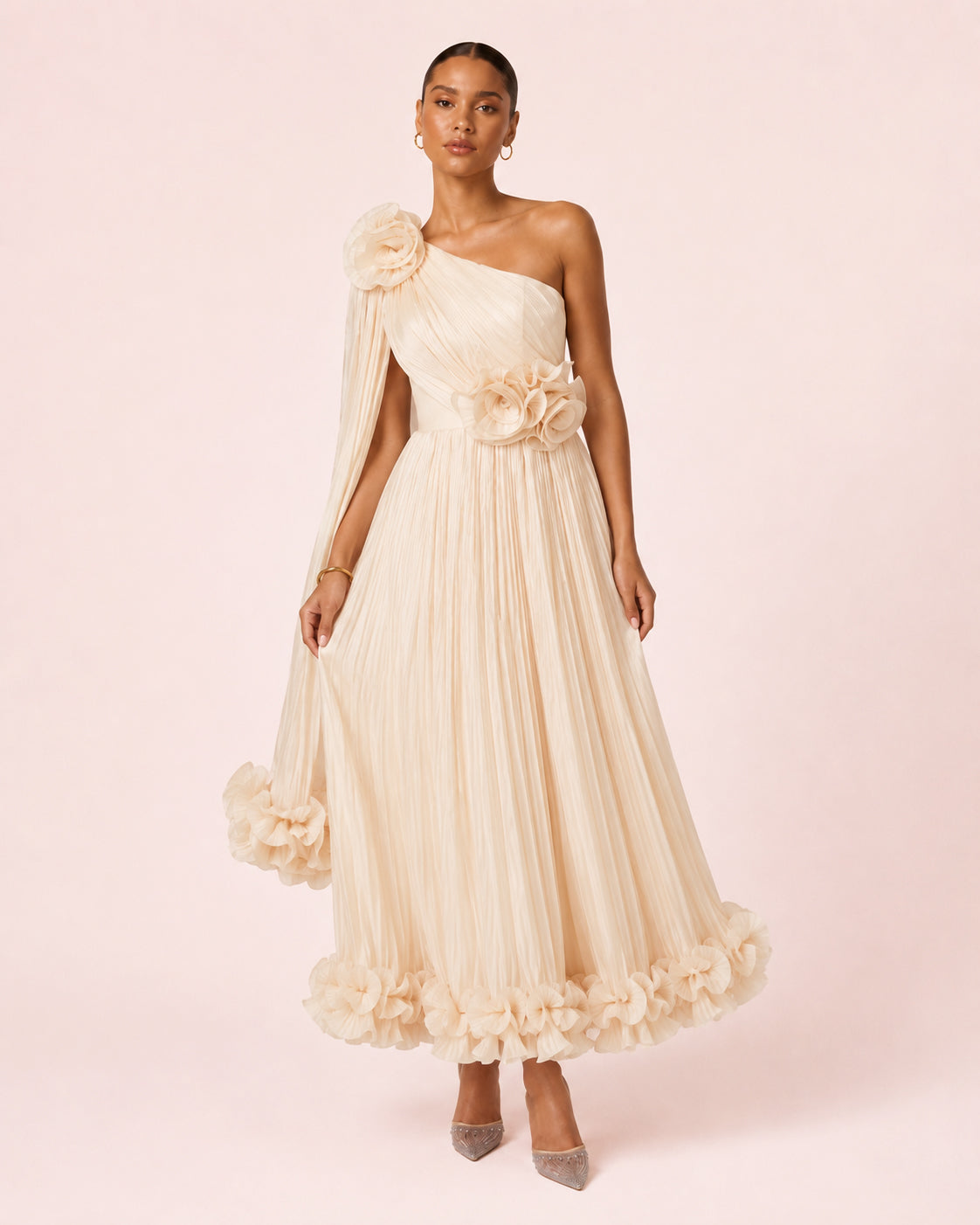 Joy Robe Asymétrique Dorée