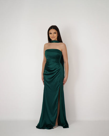 Brown Strapless Dress