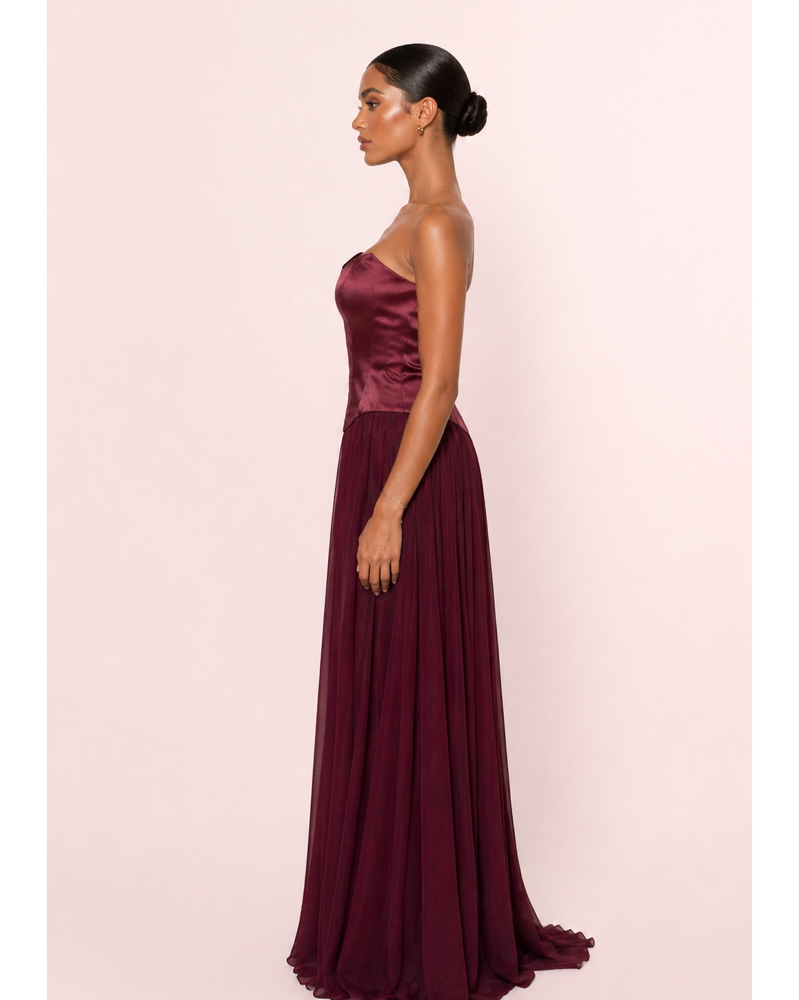 Lily - Longue robe corset jupe fluide