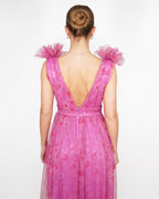 Lucie - Longue robe en tulle fleurie