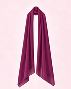 Étole framboise mousseline