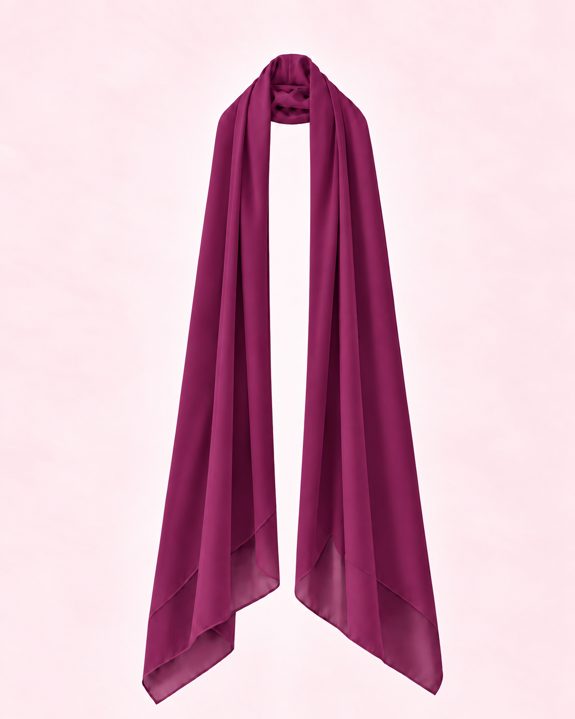 Étole framboise mousseline