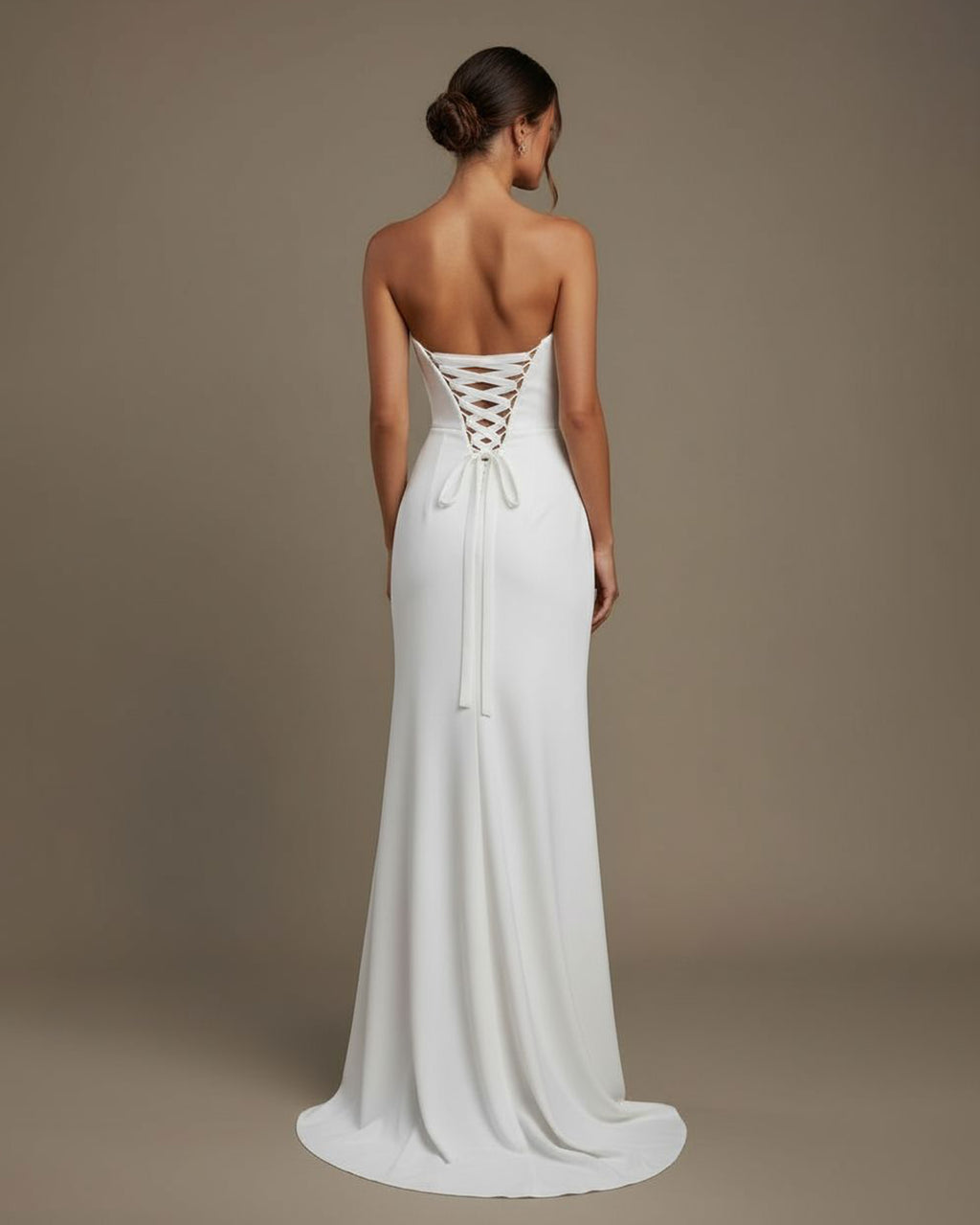 Angie - Longue robe bustier blanche