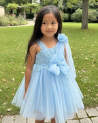 Lila - Robe enfant bleu ciel