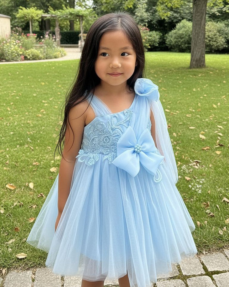 Lila - Robe enfant bleu ciel
