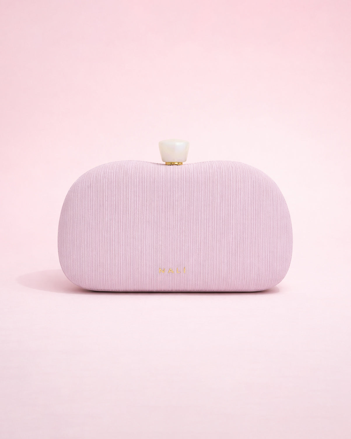 Sara - Clutch en tissu rose