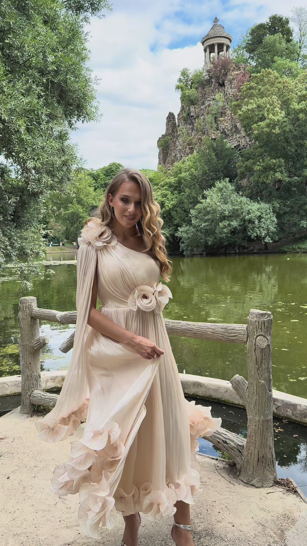 Joy Robe Asymétrique Dorée