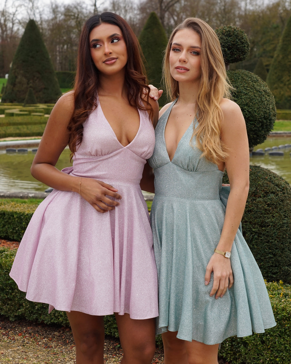 Robyn - Robe courte vert sauge