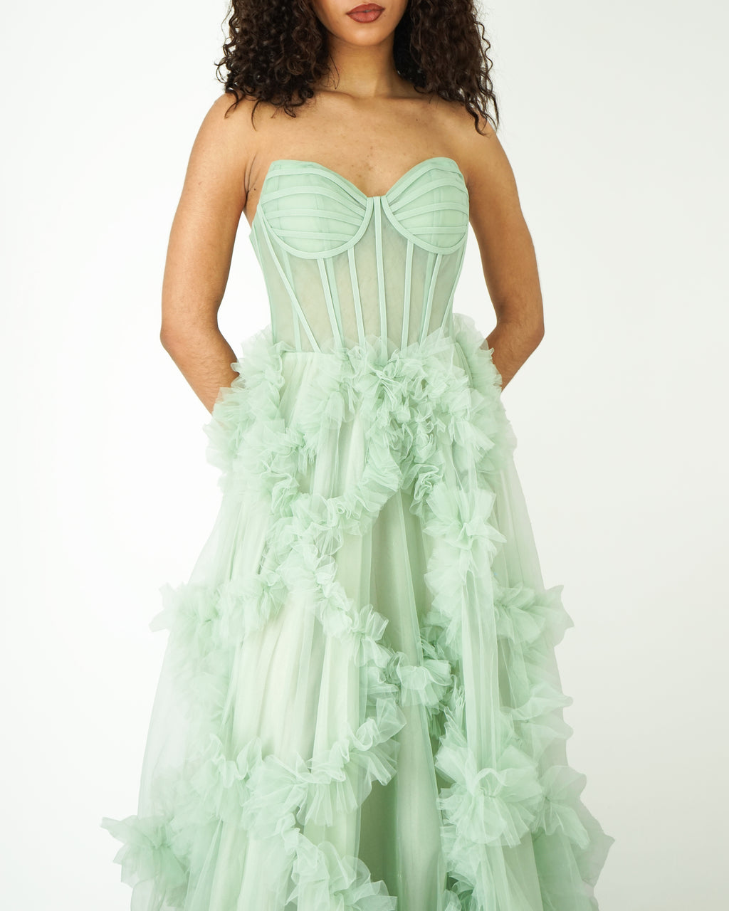 Alba sage green dress