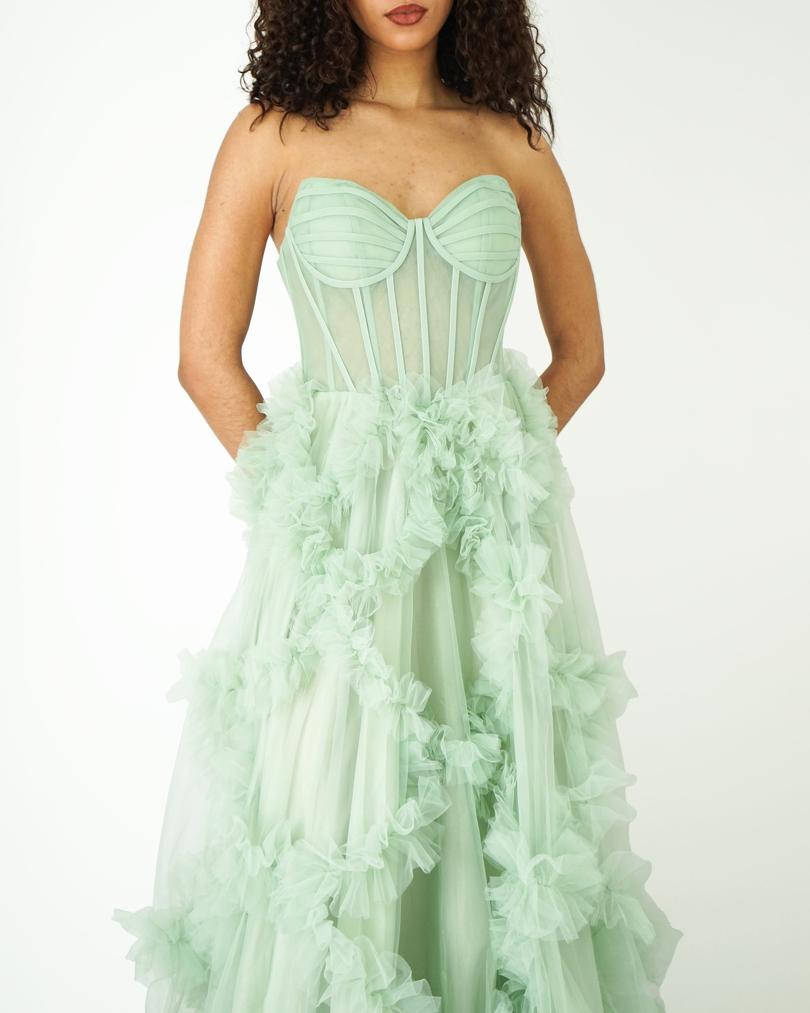 Alba sage green dress