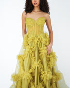 Alba olive green dress