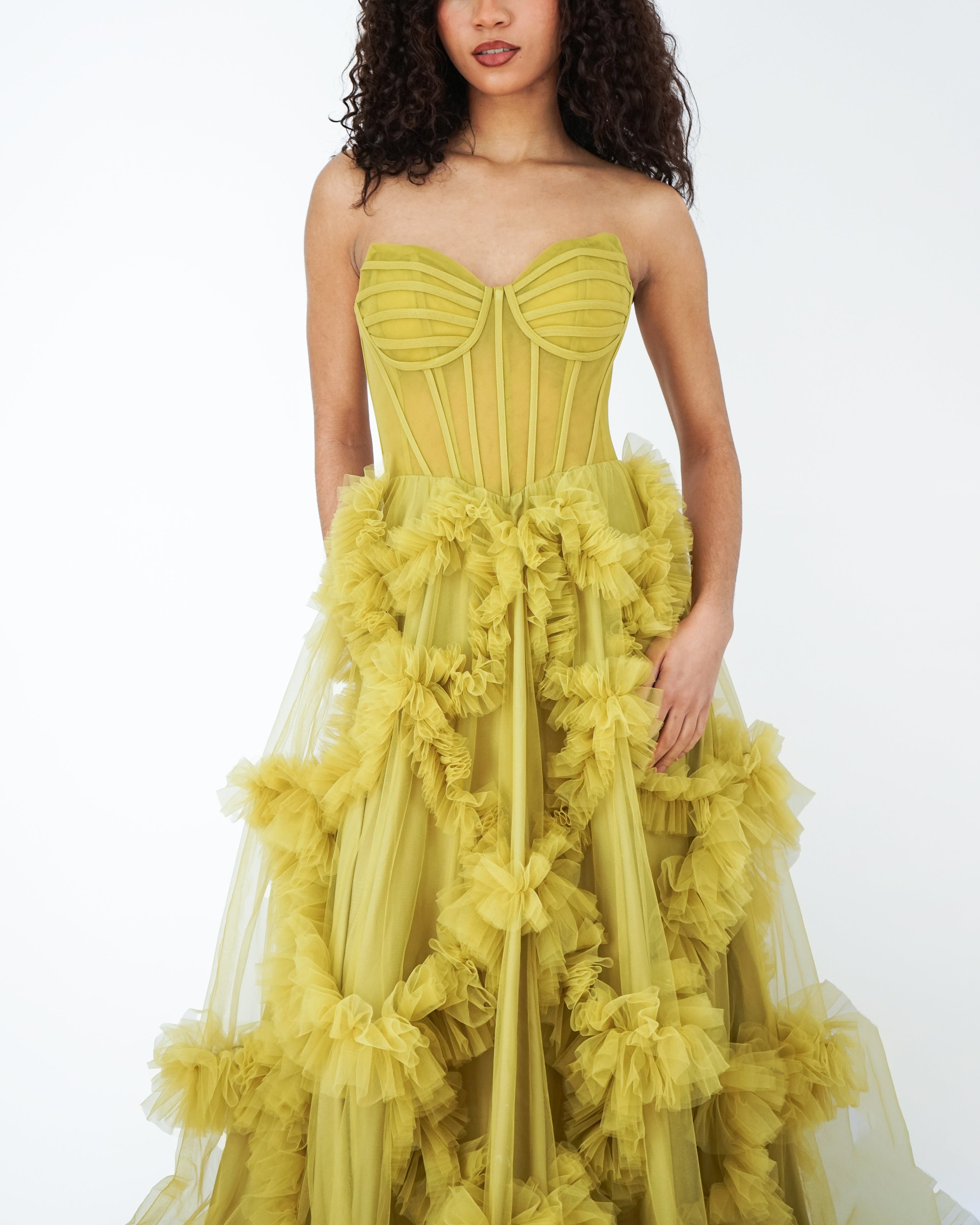 Alba olive green dress