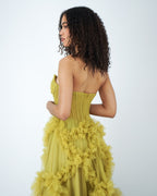 Alba olive green dress