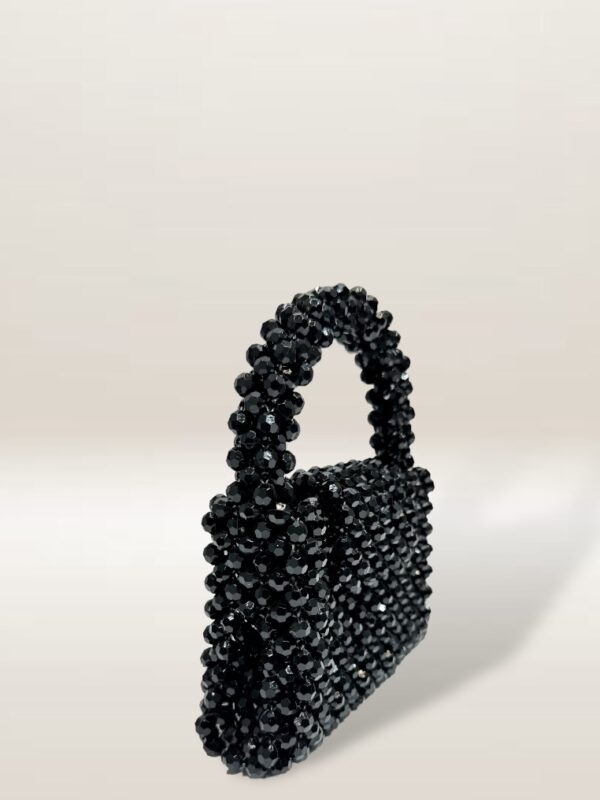 Sac noir en perles